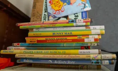 stack of kids books