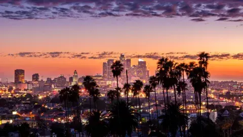 City of Los Angeles at dusk