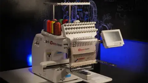 An embroidery machine