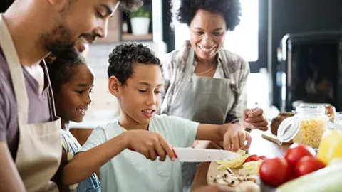family cooking