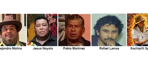 Head shots Alejandro Molina, Jesus Noyola, Pablo Martinez, Rafael Lamas, and Xochipilli Spirit
