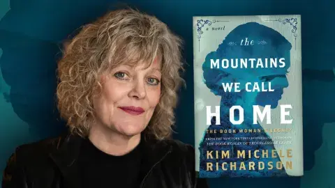 Author Kim Michele Richardson and her latest novel, The Mountains We Call Home