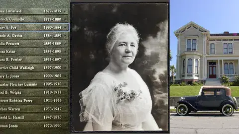 Mary Foy and her house on Carroll Street