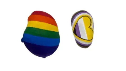 LGBTQ painted rocks 