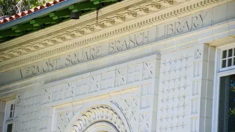 Exterior of Vermont Square Branch Library